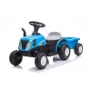 LEAN CARS Elektrischer Traktor mit Anhänger A009 Blau - 12V Fahrtzeug, 2x35W, Fernbedienung