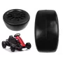 LEAN CARS Vorderrad für Gokart SX1968 - 220mm EVA-Schaumreifen, ABS-Felge, Schwarz
