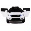 LEAN CARS HL1638 Elektrisches Kinderauto - Weiß, 12V Batterie, Elternfernbedienung, MP3, LED-Leuchten, EVA-Räder