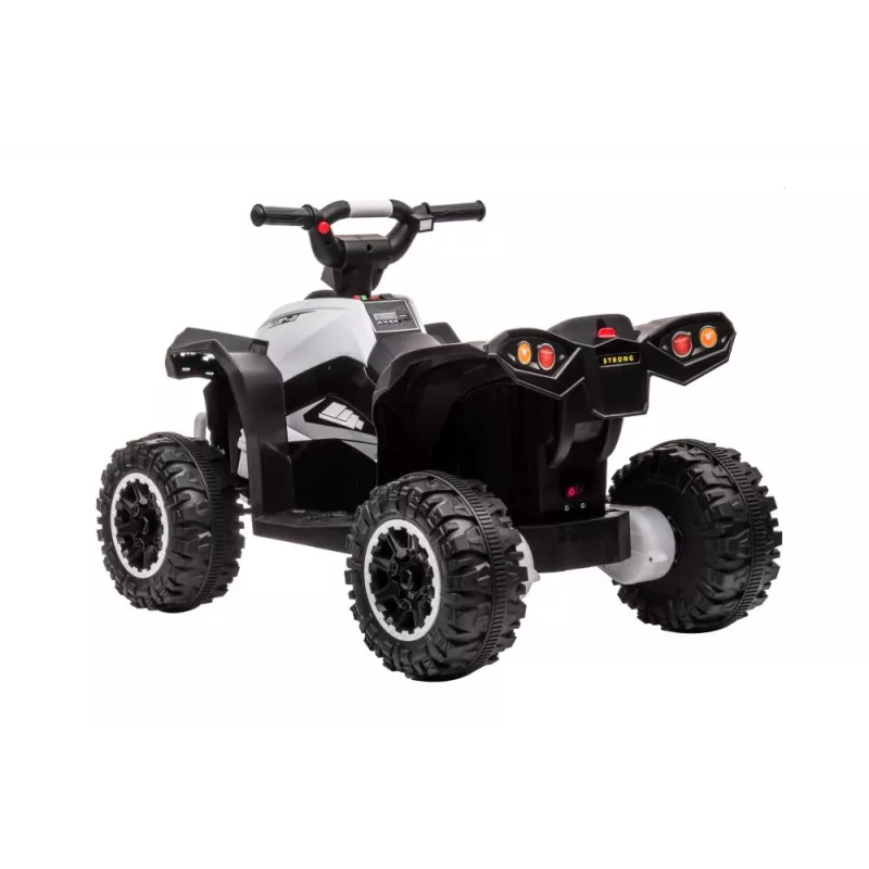 LEAN CARS HL568 Weißes Elektro-Quad für Kinder – 12V 2x35W, EVA-Räder, LED-Lichter, MP3/USB/AUX (Modell 13558)