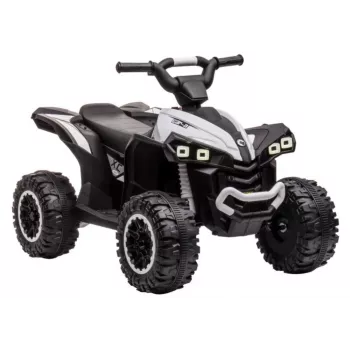 LEAN CARS HL568 Weißes Elektro-Quad für Kinder – 12V 2x35W, EVA-Räder, LED-Lichter, MP3/USB/AUX (Modell 13558)