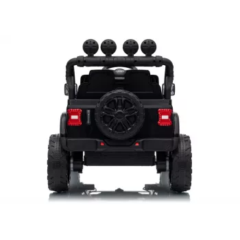 LEAN CARS Jeep Rubicon DK-JWR558 24V Batteriebetriebenes Kinderauto für Kinder, Schwarz