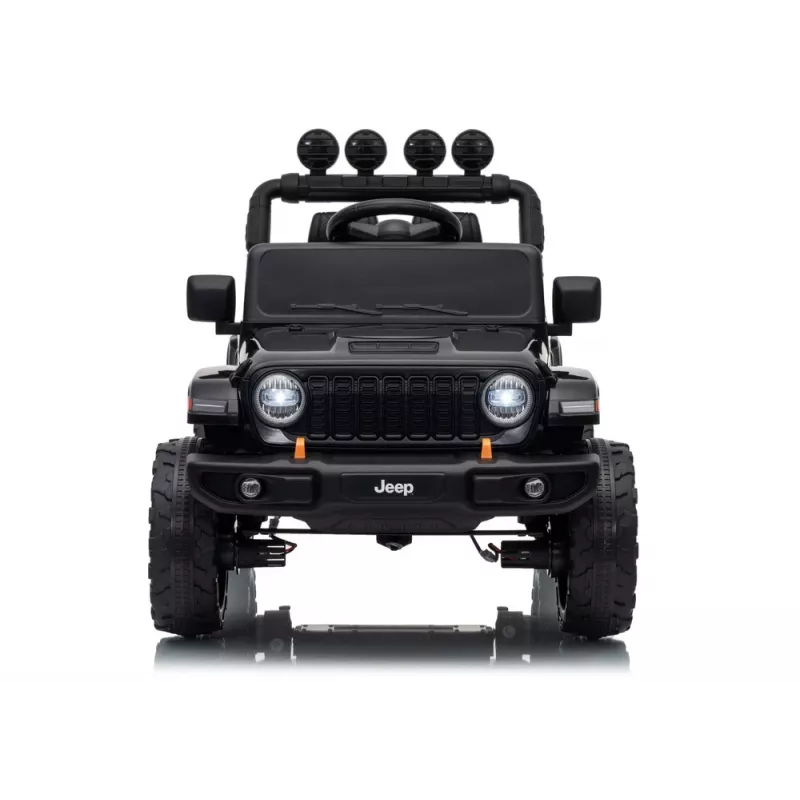 LEAN CARS Jeep Rubicon DK-JWR558 24V Batteriebetriebenes Kinderauto für Kinder, Schwarz