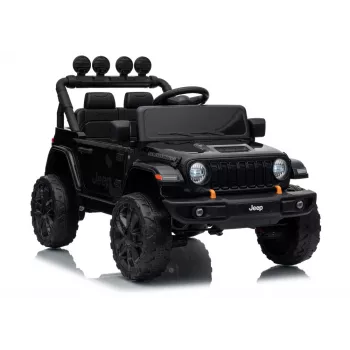 LEAN CARS Jeep Rubicon DK-JWR558 24V Batteriebetriebenes Kinderauto für Kinder, Schwarz