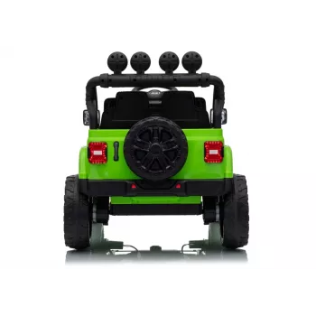 LEAN CARS Jeep Rubicon DK-JWR558 24V Grün Batteriebetriebenes Aufsitzfahrzeug