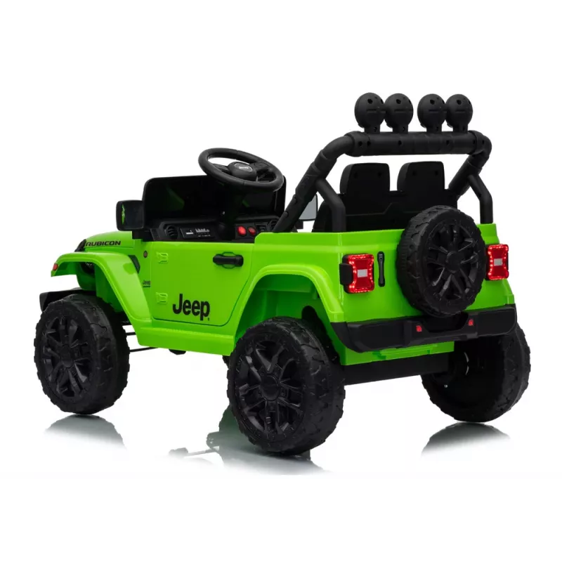 LEAN CARS Jeep Rubicon DK-JWR558 24V Grün Batteriebetriebenes Aufsitzfahrzeug