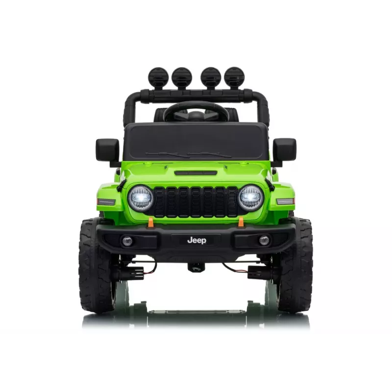 LEAN CARS Jeep Rubicon DK-JWR558 24V Grün Batteriebetriebenes Aufsitzfahrzeug