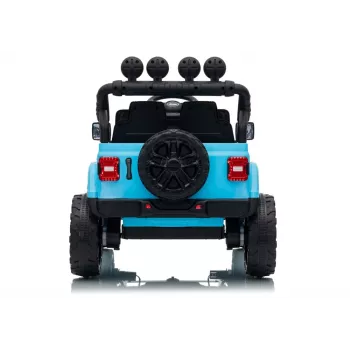 LEAN CARS Jeep Rubicon DK-JWR558 24V Hellblau Batteriebetriebenes Kinderfahrzeug mit Elternfernbedienung