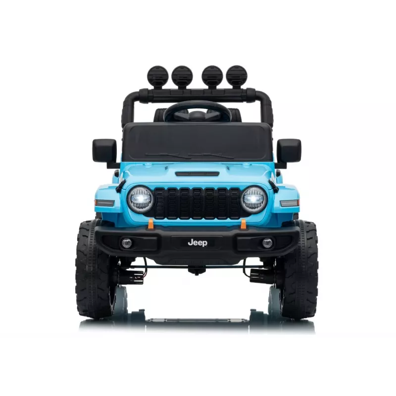 LEAN CARS Jeep Rubicon DK-JWR558 24V Hellblau Batteriebetriebenes Kinderfahrzeug mit Elternfernbedienung