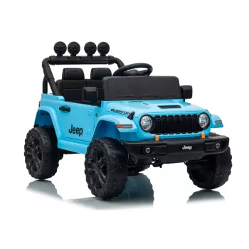 LEAN CARS Jeep Rubicon DK-JWR558 24V Hellblau Batteriebetriebenes Kinderfahrzeug mit Elternfernbedienung