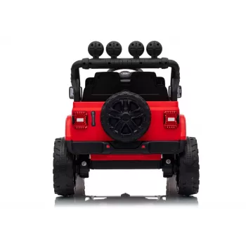LEAN CARS Jeep Rubicon DK-JWR558 24V Rot Batteriebetriebenes Fahrzeug