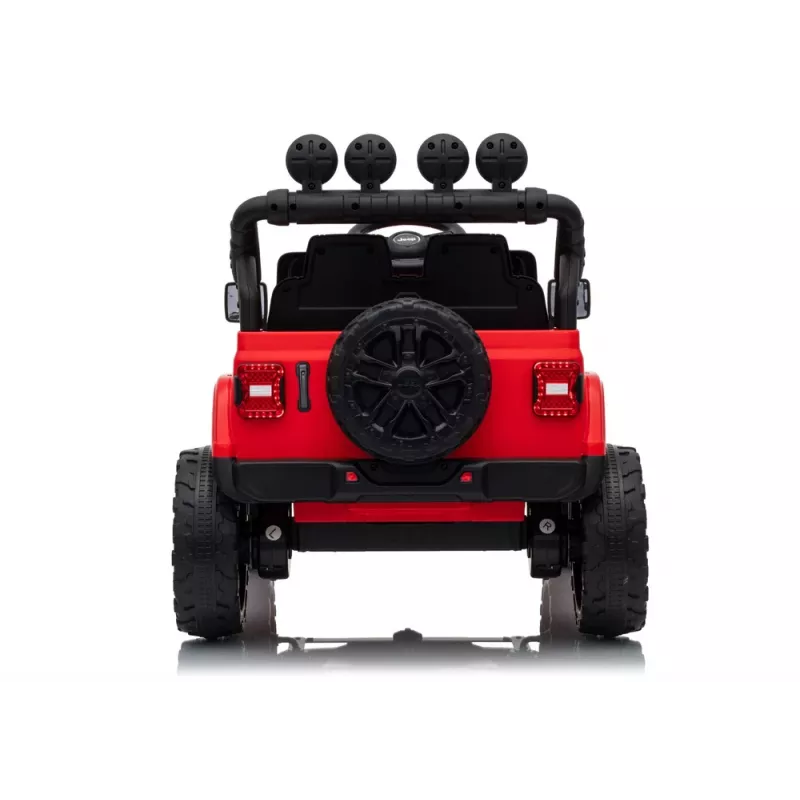 LEAN CARS Jeep Rubicon DK-JWR558 24V Rot Batteriebetriebenes Fahrzeug