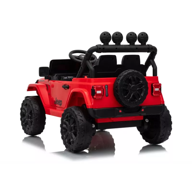 LEAN CARS Jeep Rubicon DK-JWR558 24V Rot Batteriebetriebenes Fahrzeug