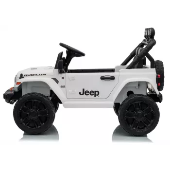 LEAN CARS Jeep Rubicon DK-JWR558 24V Weiß Batteriebetriebenes Kinderfahrzeug