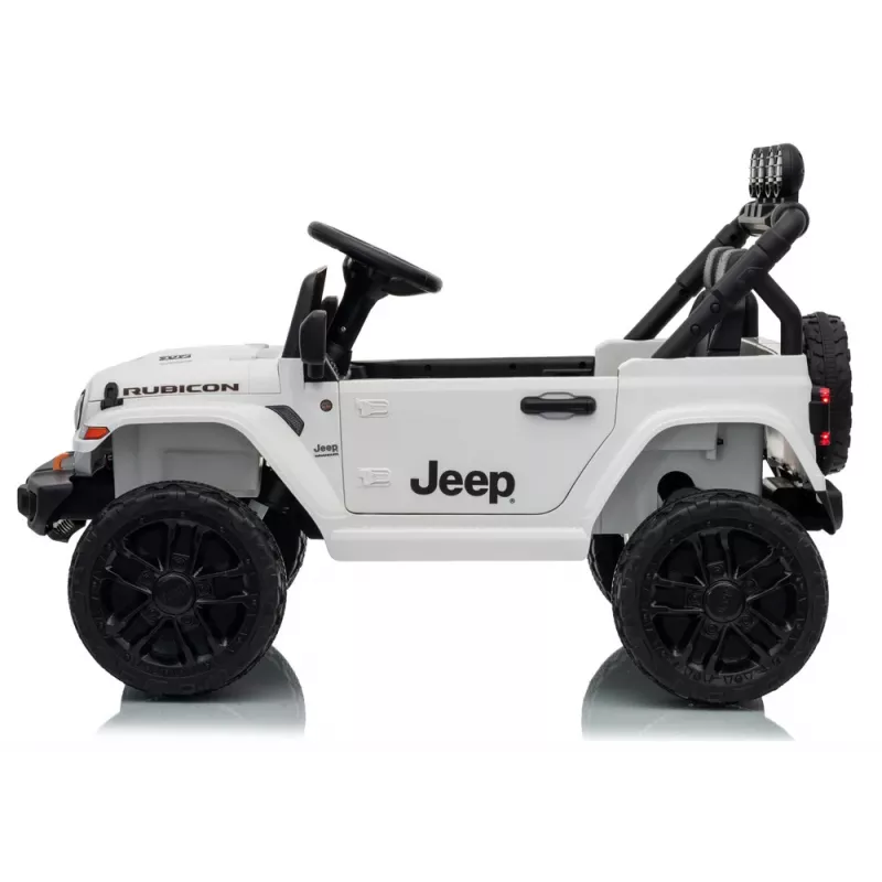 LEAN CARS Jeep Rubicon DK-JWR558 24V Weiß Batteriebetriebenes Kinderfahrzeug