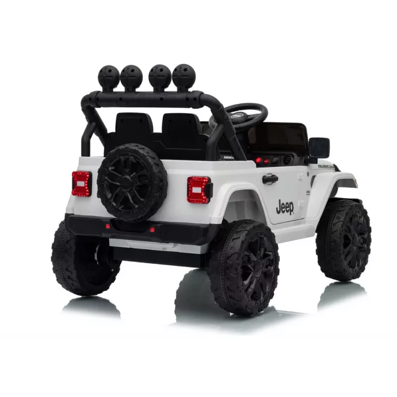 LEAN CARS Jeep Rubicon DK-JWR558 24V Weiß Batteriebetriebenes Kinderfahrzeug
