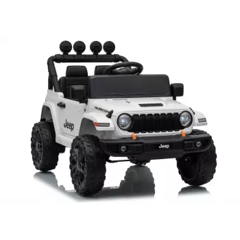 LEAN CARS Jeep Rubicon DK-JWR558 24V Weiß Batteriebetriebenes Kinderfahrzeug