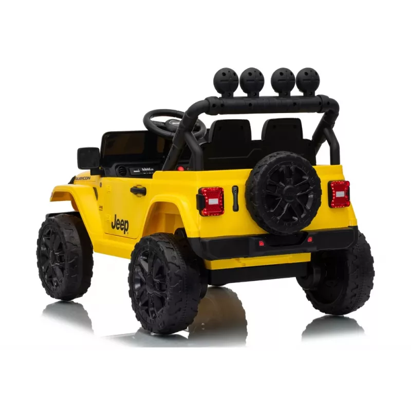 LEAN CARS Jeep Rubicon DK-JWR558 24V Gelb Batteriebetriebenes Kinderfahrzeug mit Fernbedienung