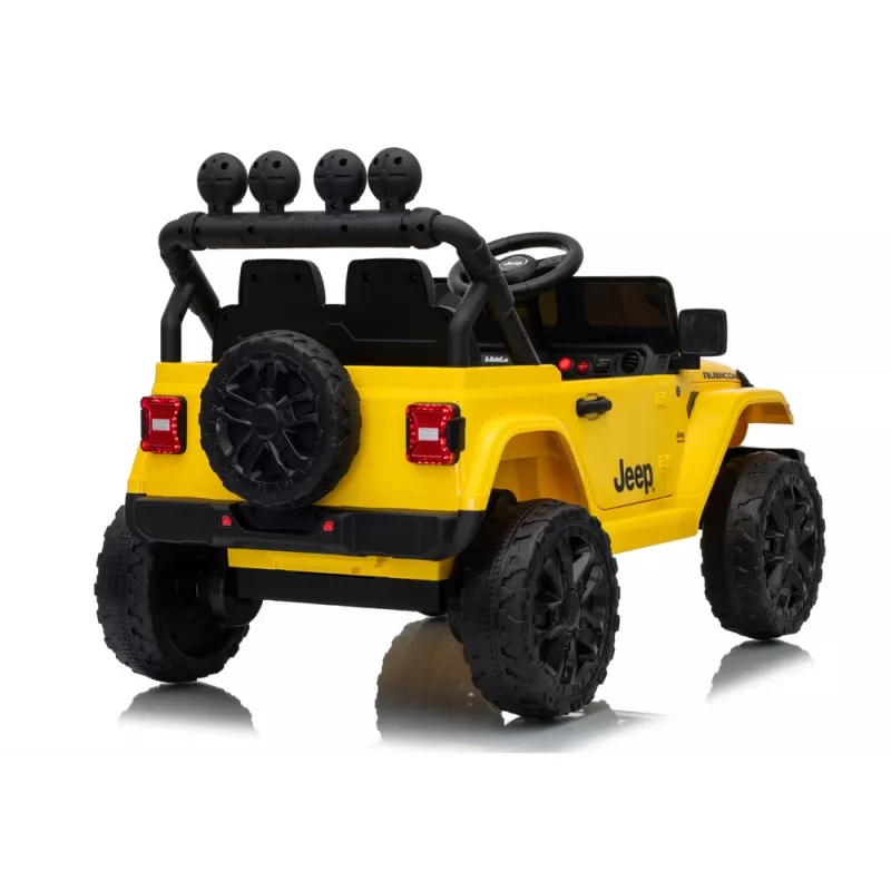 LEAN CARS Jeep Rubicon DK-JWR558 24V Gelb Batteriebetriebenes Kinderfahrzeug mit Fernbedienung