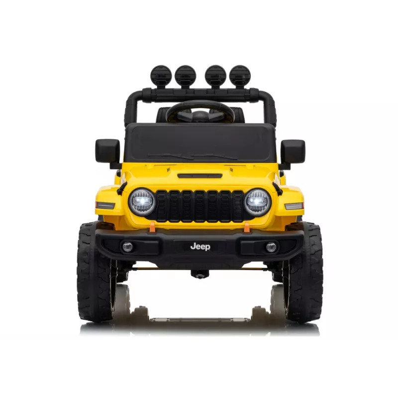LEAN CARS Jeep Rubicon DK-JWR558 24V Gelb Batteriebetriebenes Kinderfahrzeug mit Fernbedienung