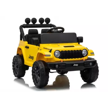 LEAN CARS Jeep Rubicon DK-JWR558 24V Gelb Batteriebetriebenes Kinderfahrzeug mit Fernbedienung