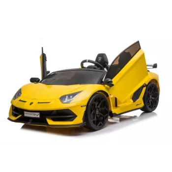 LEAN CARS Lamborghini Aventador SX2028 Elektrisches Kinderauto, Gelb
