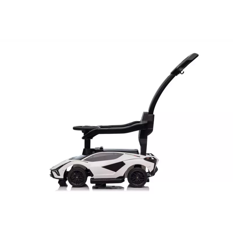 LEAN CARS Lamborghini QLS-996T Ride-On Push Car with Pusher Handle – Weiß