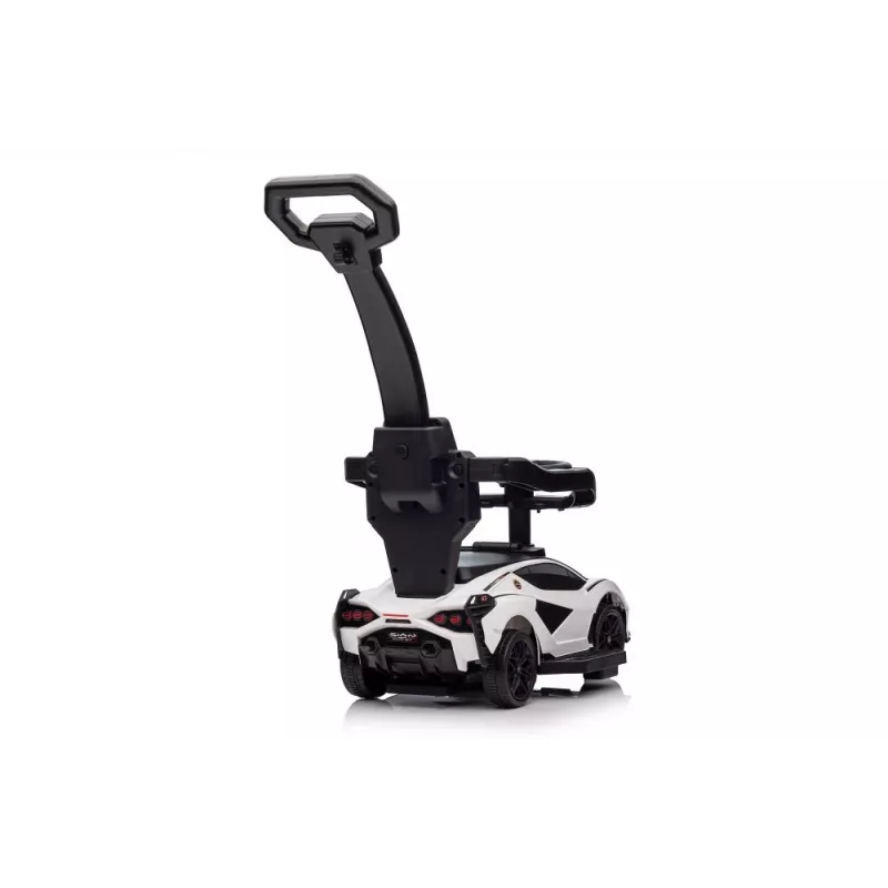 LEAN CARS Lamborghini QLS-996T Ride-On Push Car with Pusher Handle – Weiß
