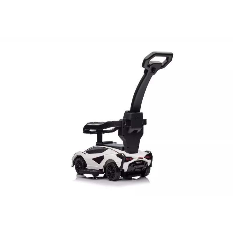LEAN CARS Lamborghini QLS-996T Ride-On Push Car with Pusher Handle – Weiß