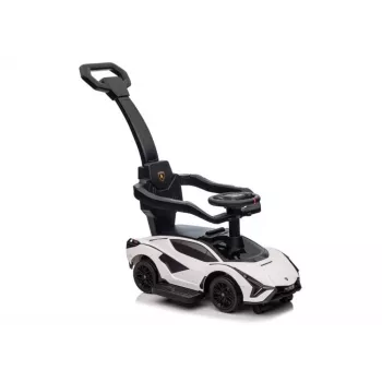 LEAN CARS Lamborghini QLS-996T Ride-On Push Car with Pusher Handle – Weiß