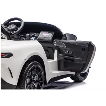 LEAN CARS Mercedes-AMG GT63 24V Weiß Batteriebetriebenes Aufsitzfahrzeug