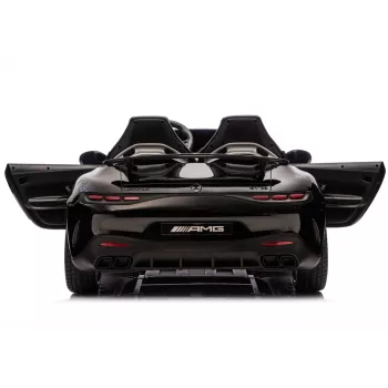 LEAN CARS Mercedes GT63 AMG DK-GT63 24V LCD Battery-Operated Car with Silent Engine Black