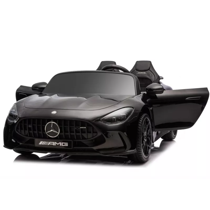 LEAN CARS Mercedes GT63 AMG DK-GT63 24V LCD Battery-Operated Car with Silent Engine Black