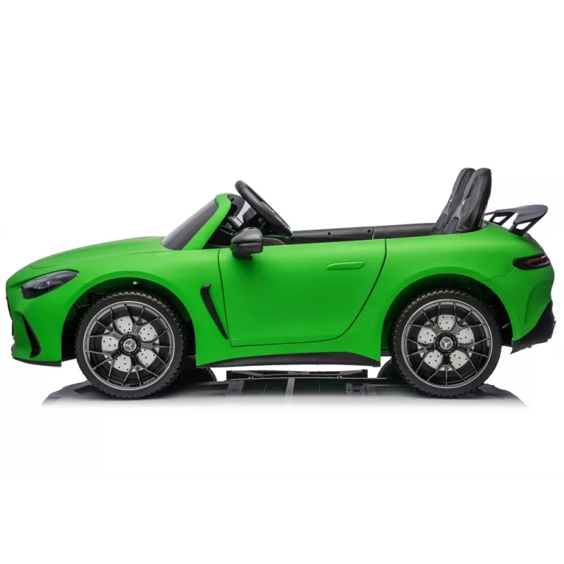 LEAN CARS Mercedes GT63 AMG DKGT63 24V Quiet Engine Matte Green Battery Car