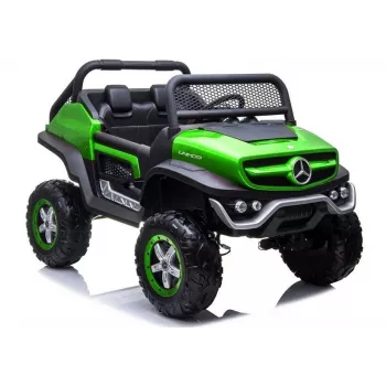 LEAN CARS Mercedes Unimog 12V Elektro-Kinderauto Grün