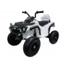LEAN CARS Quad BDM0906 Elektrisches Kinderfahrzeug mit Luftreifen, LED-Leuchten, MP3, Weiß