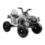 LEAN CARS Quad BDM0906 Elektrisches Kinderfahrzeug mit Luftreifen, LED-Leuchten, MP3, Weiß