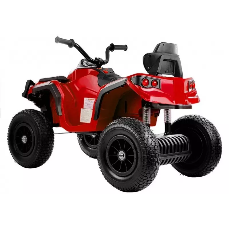 LEAN CARS Quad BDM0906 Elektro-Kinderfahrzeug mit Luftreifen, LED-Leuchten, MP3 - Rot