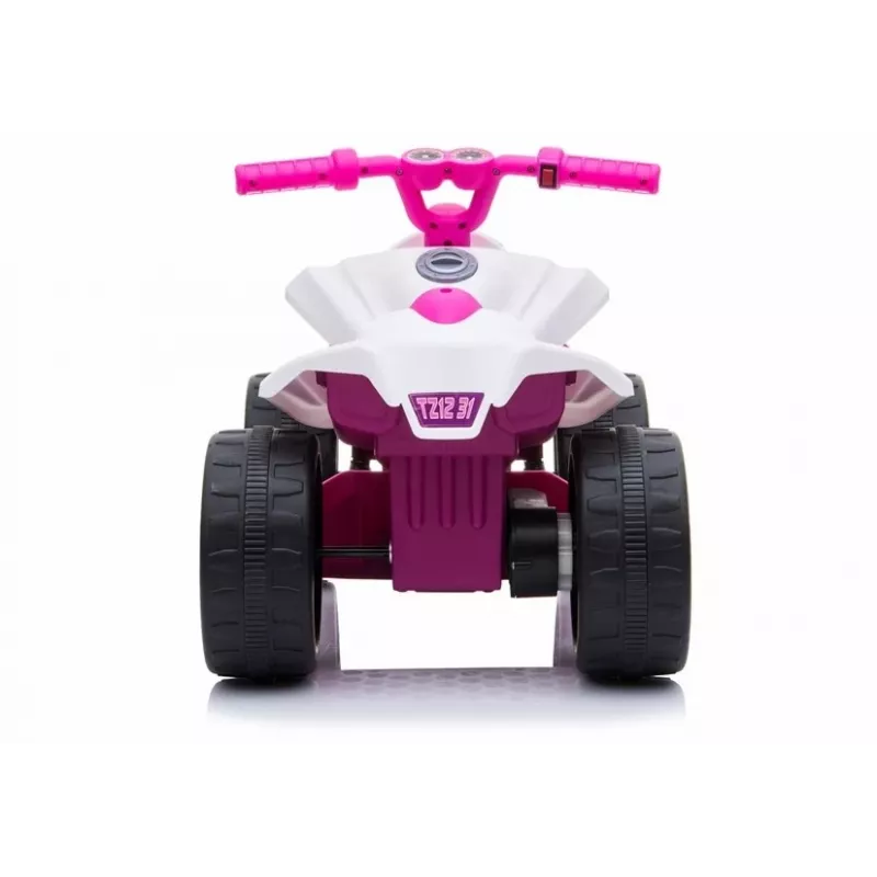 LEAN CARS TR1805 Elektrisches Quad zum Aufsitzen Weiß-Rosa