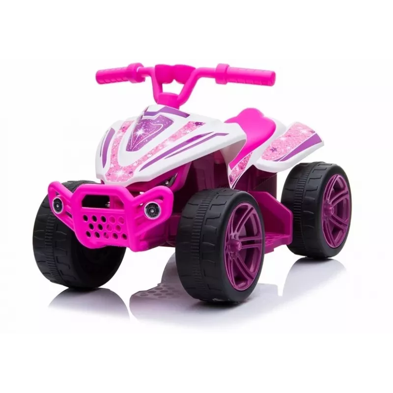 LEAN CARS TR1805 Elektrisches Quad zum Aufsitzen Weiß-Rosa
