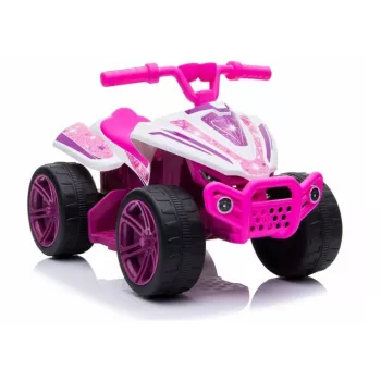 LEAN CARS TR1805 Elektrisches Quad zum Aufsitzen Weiß-Rosa