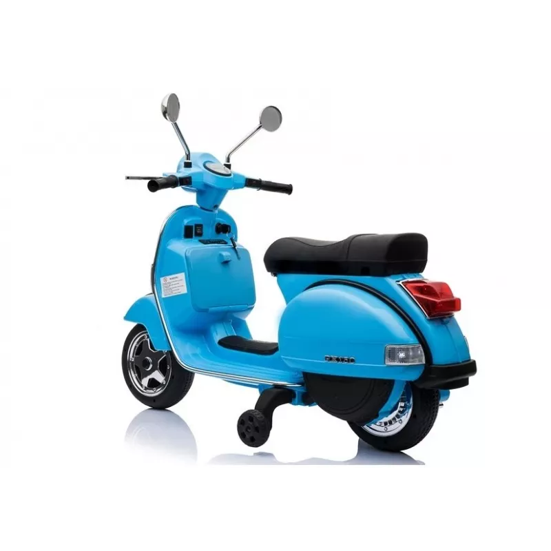 LEAN CARS Vespa Scooter Elektrisches Kinder-Motorrad - Blau