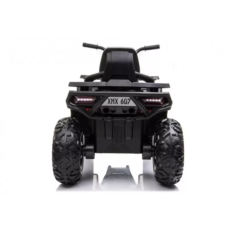 LEAN CARS XMX607 Elektrisches Quad für Kinder mit LED-Leuchten und MP3 - Schwarz