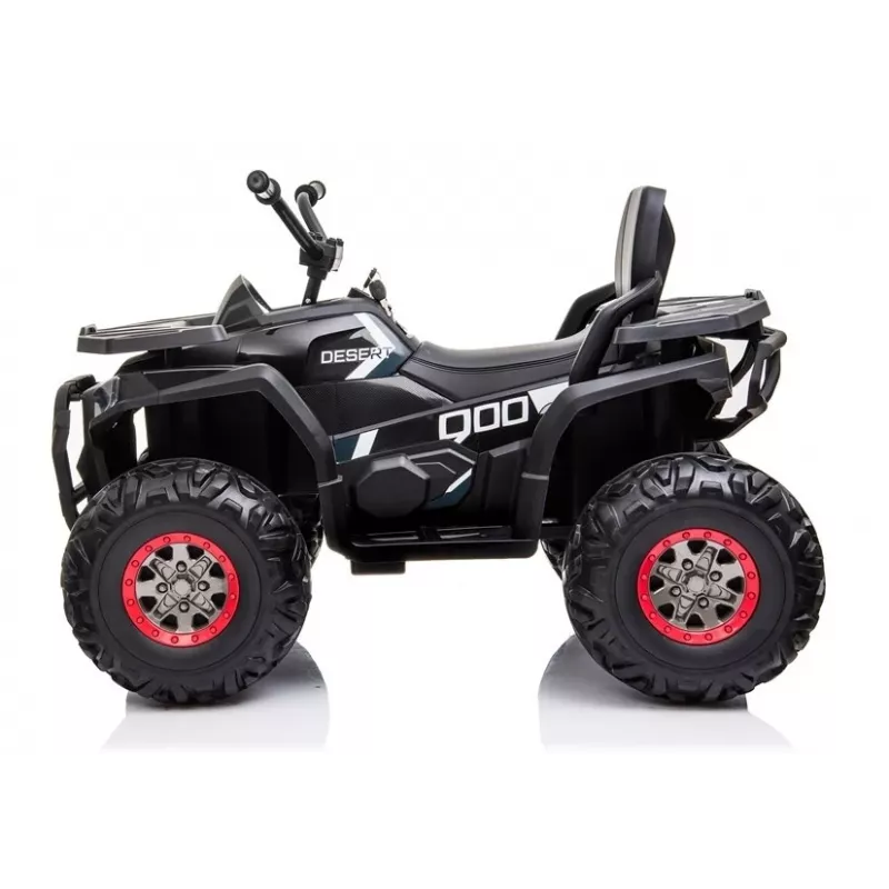 LEAN CARS XMX607 Elektrisches Quad für Kinder mit LED-Leuchten und MP3 - Schwarz