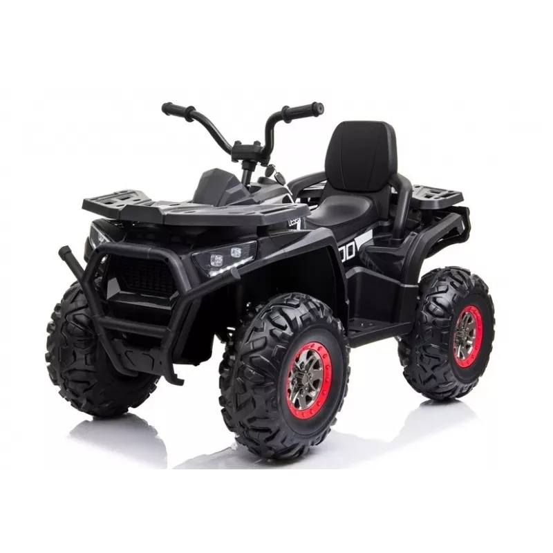 LEAN CARS XMX607 Elektrisches Quad für Kinder mit LED-Leuchten und MP3 - Schwarz