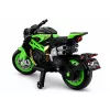 LEAN CARS XW-07 Batteriebetriebenes Motorrad mit beleuchteten LED-Rädern Grün