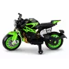 LEAN CARS XW-07 Batteriebetriebenes Motorrad mit beleuchteten LED-Rädern Grün