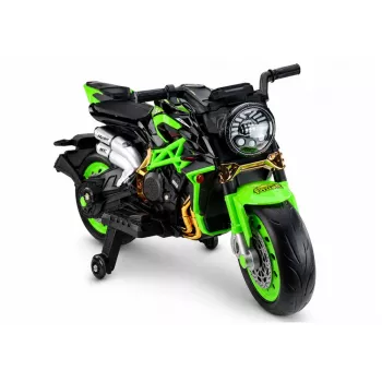 LEAN CARS XW-07 Batteriebetriebenes Motorrad mit beleuchteten LED-Rädern Grün