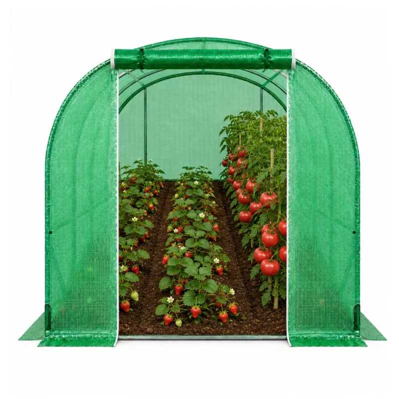 LEAN Garden Folientunnel Gewächshaus PRO Gestell 25MM 10x4x2M 40M²