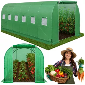 LEAN Garden Folientunnel Gewächshaus PRO Gestell 25MM 10x4x2M 40M²